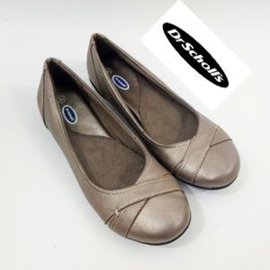 Dr. Scholl's Brown Metallic Ballerina Flats Size 9 EUC
